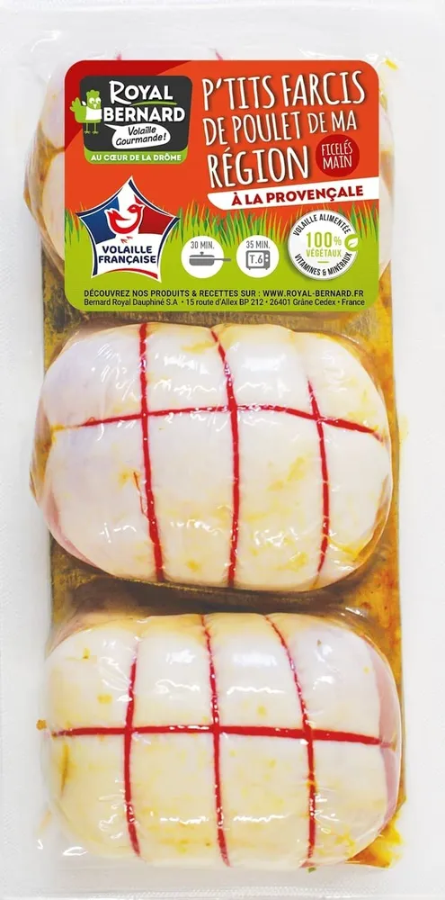 3 P'tits farcis de poulet à la provençale