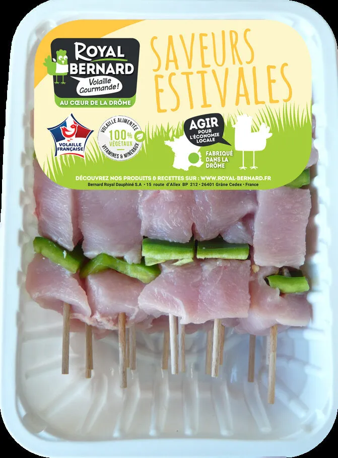 15 Brochettes de filets de dinde marinés
