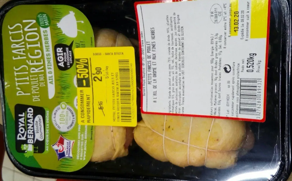 P'tits farcis de poulet ail & fines herbes