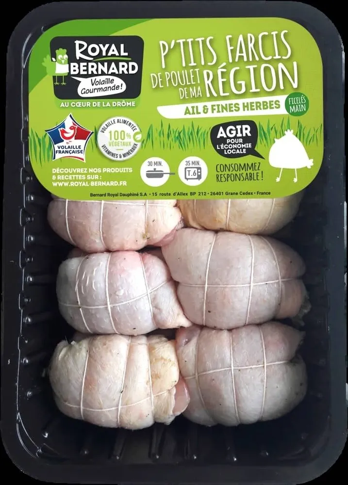8 P'tits farcis de poulet Ail et fines herbes