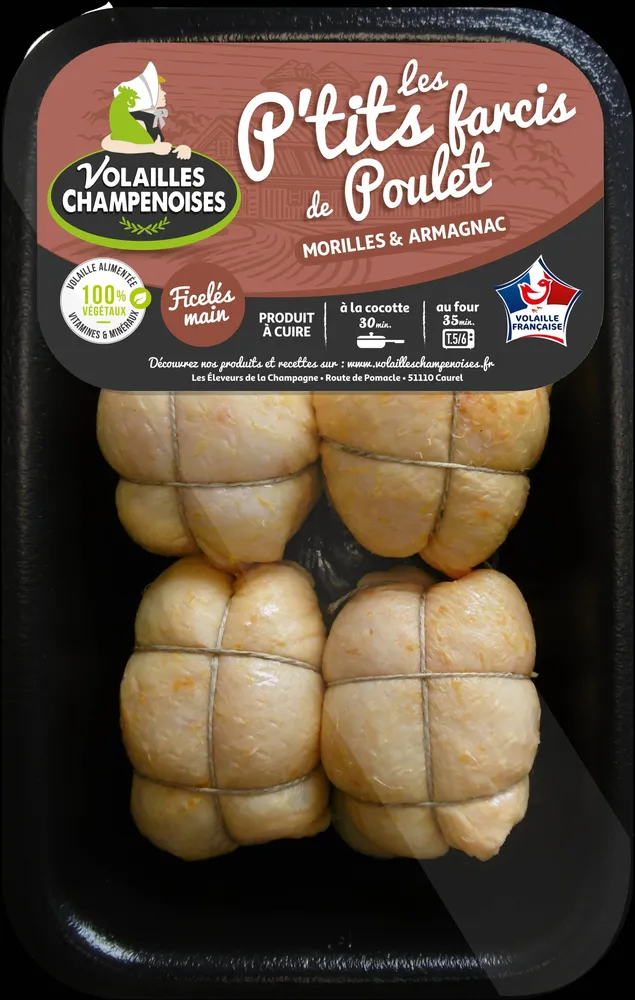 4 P'tits farcis de poulet morilles-armagnac