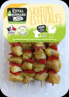4 Brochettes de Filet de Poulet mariné thym citron et poivron rouge
