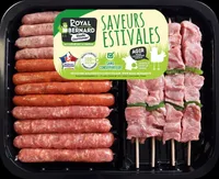 Plateau panaché : brochettes de dinde + mix saucisses de dinde