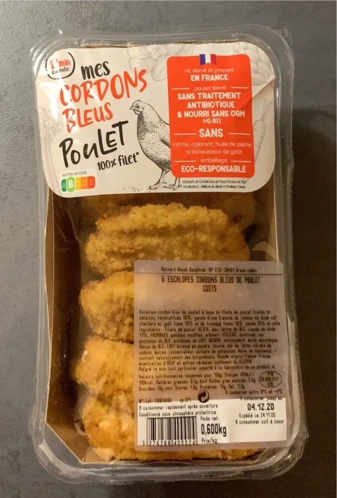 Mes cordons bleus poulet