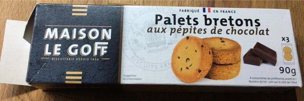 Palets bretons pepites chocolat