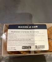 Madeleines à la farine de sarrasin