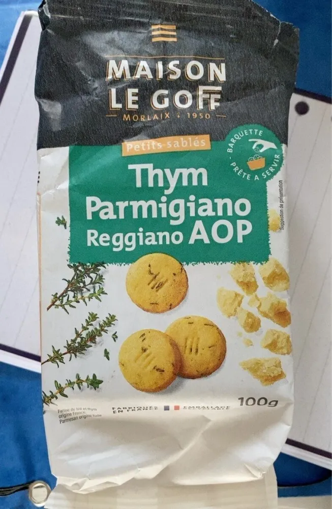 Petits sablés thym parmigiano reggiano AOP