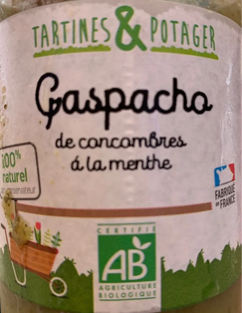 Gaspacho de conconbres a la menthe
