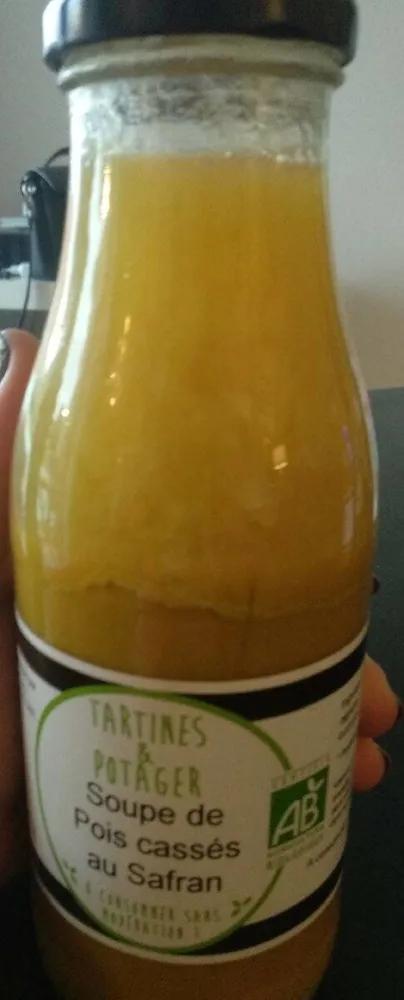 Soupe de pois cassés au Safran