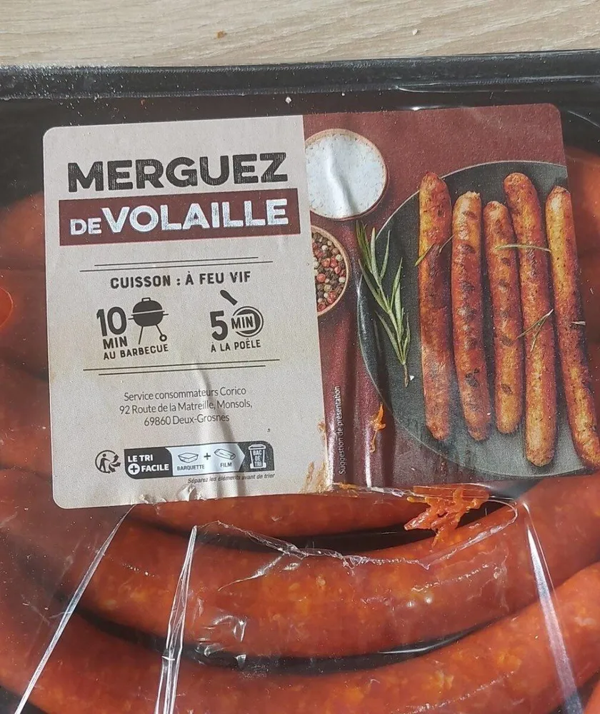 Merguez de volaille