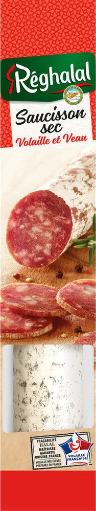 Saucisson sec volaille veau halal