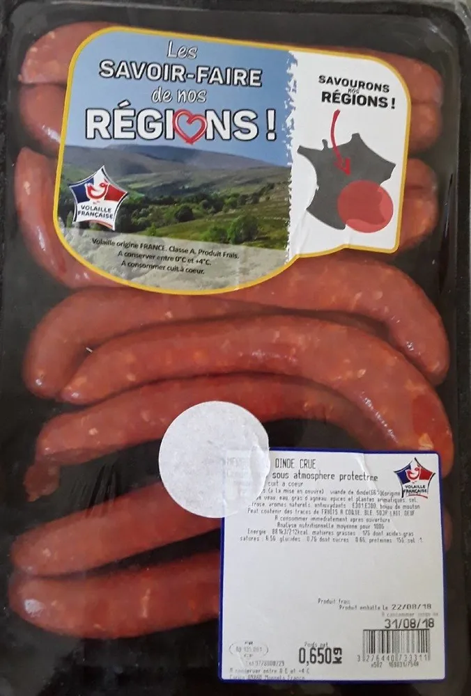 Merguez de dinde crue