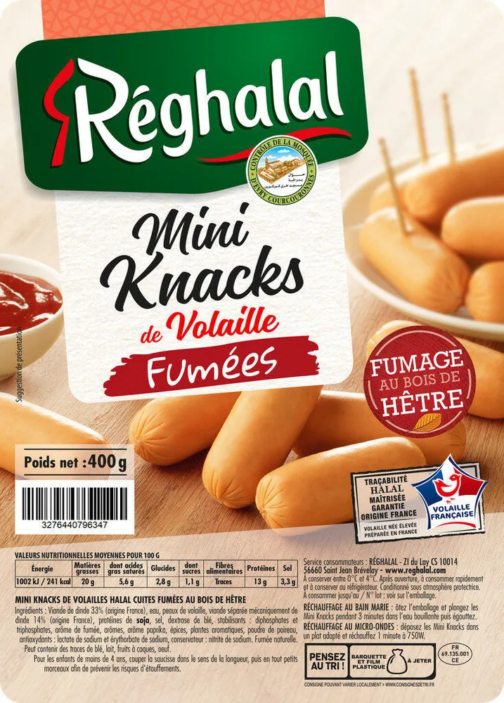 Mini knack de volaille halal