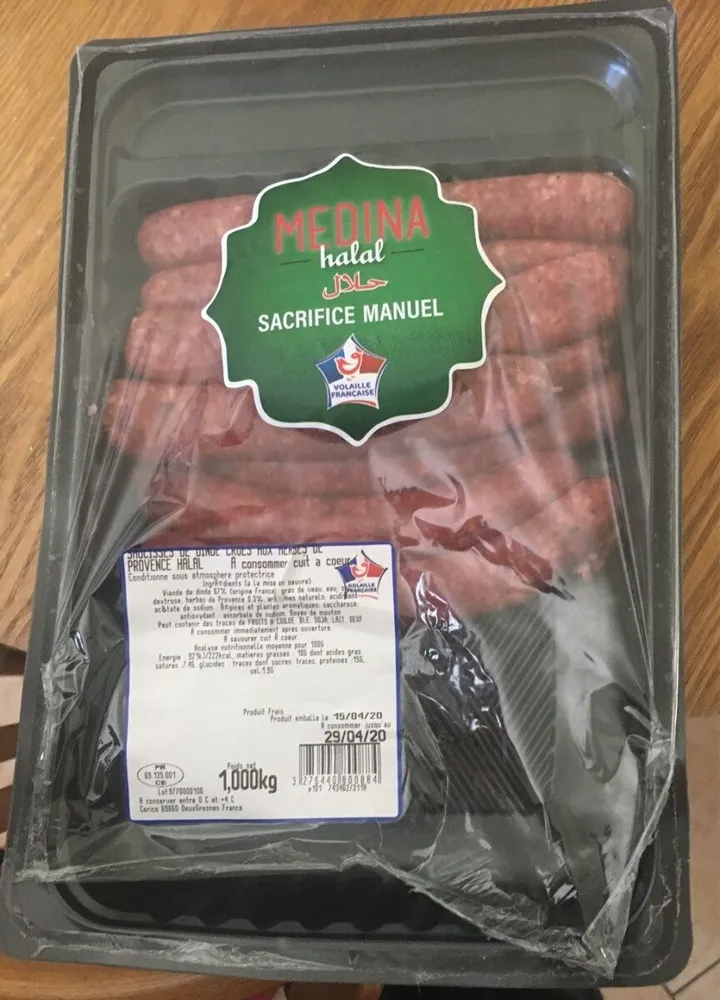 Saucisse de dinde cru aux herbes de Provence halal