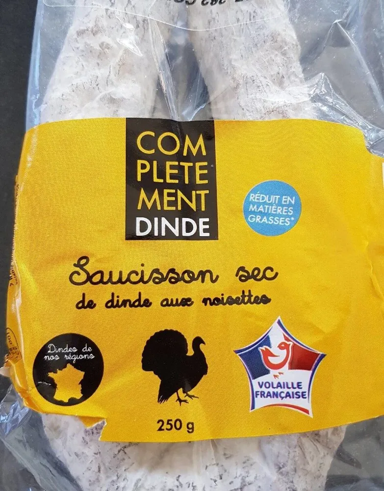 Saucisson sec de dinde aux noisettes