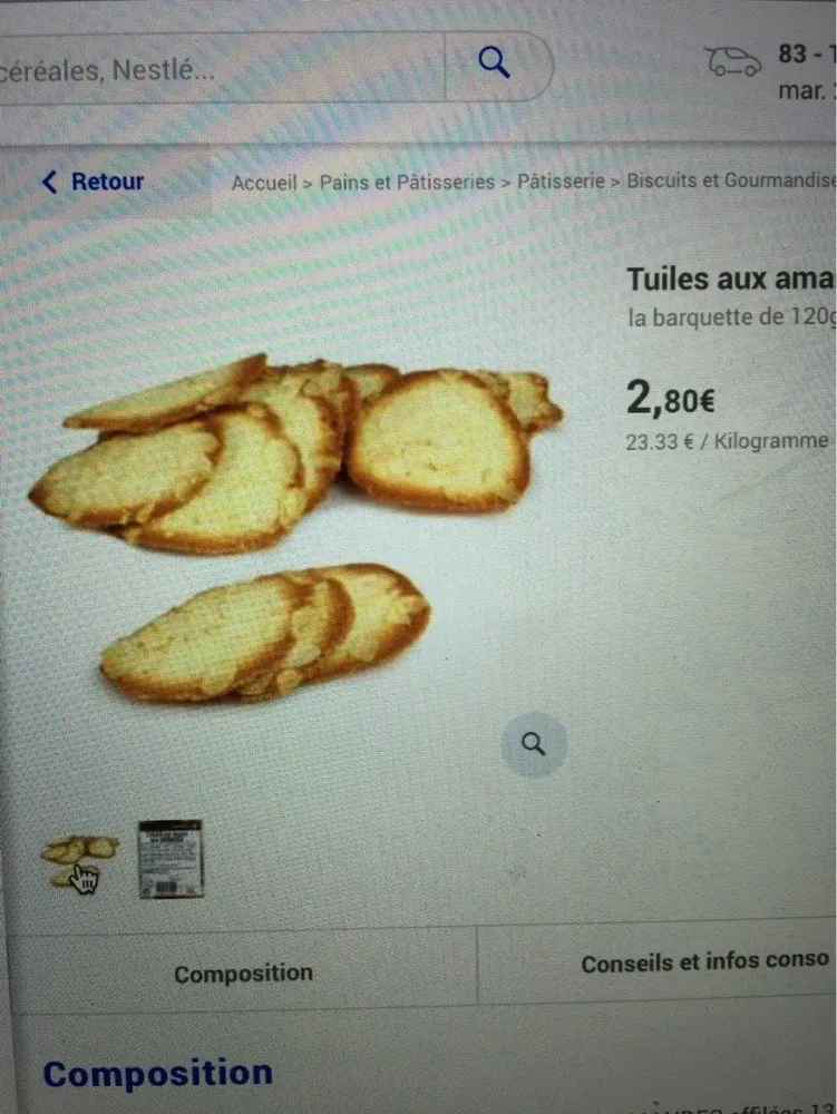 Tuiles aux amandes