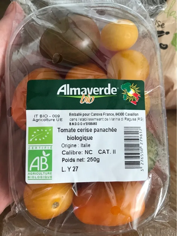 Tomate cerise panachee
