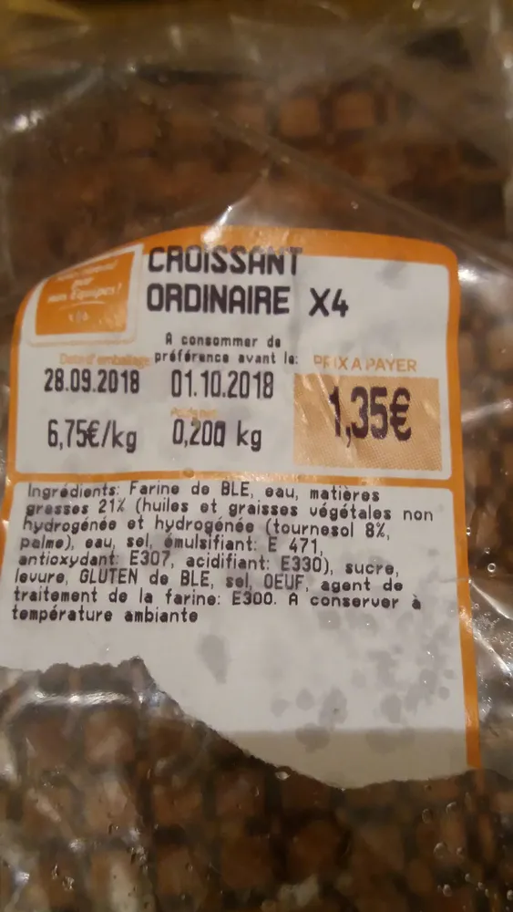 Croissant Ordinaire X4