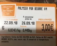 Palmier pur beurre