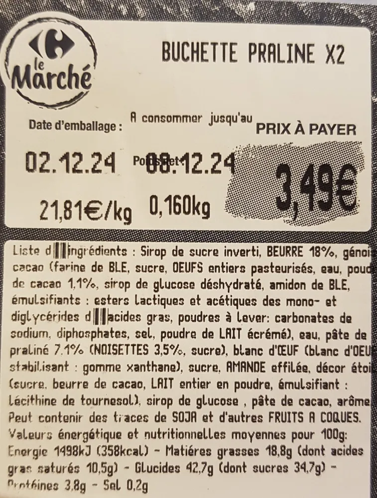 Buchette Praliné