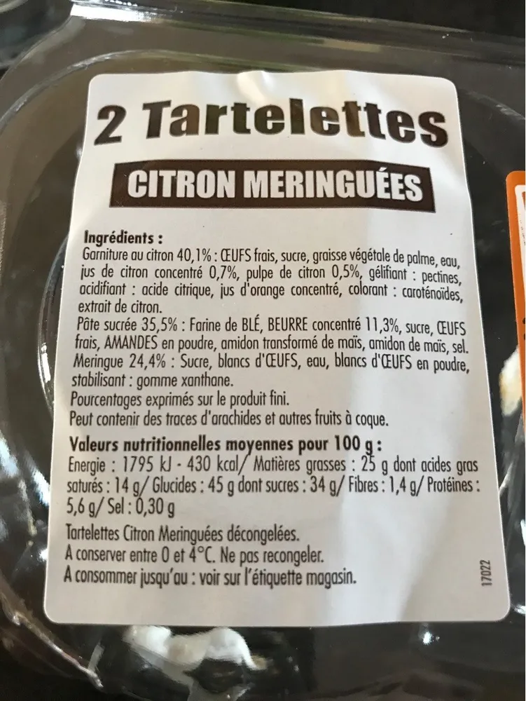 2 tartelettes citron meringuées
