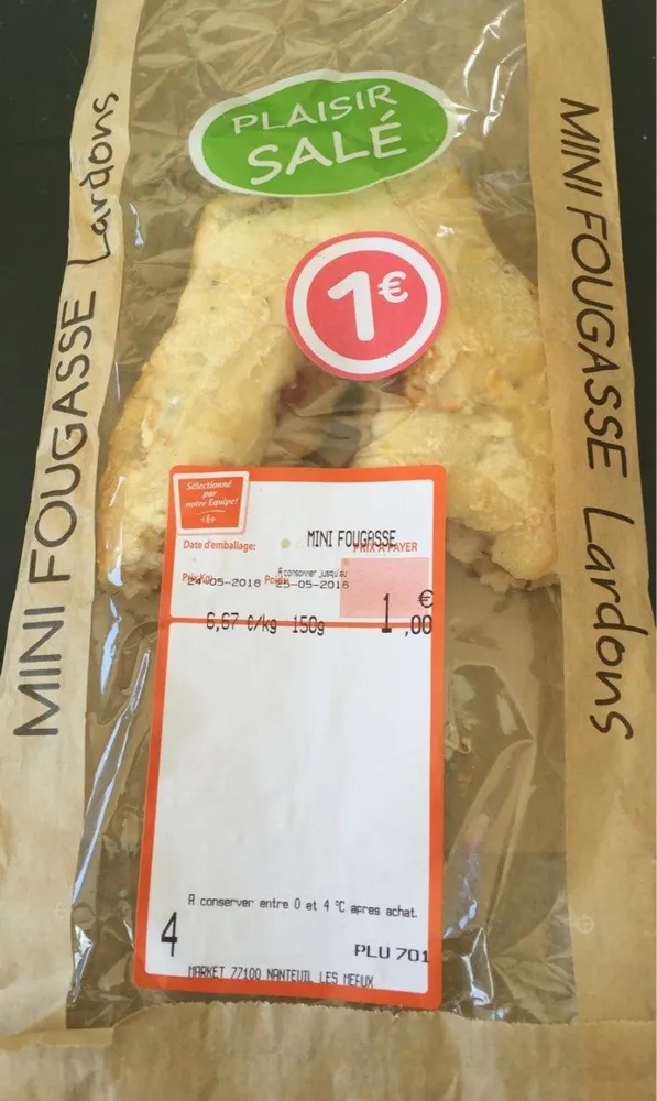Mini Fougasse aux lardons