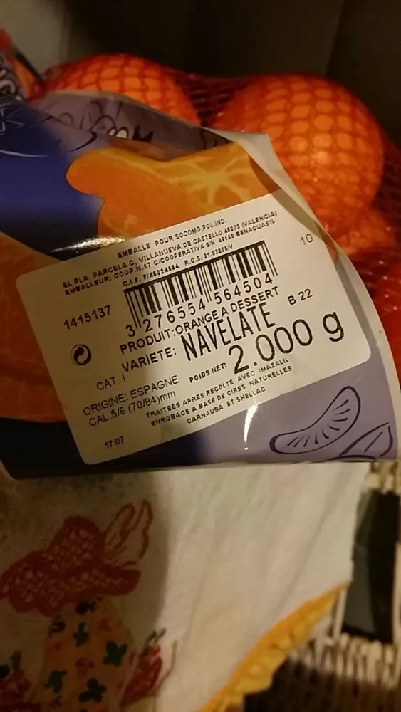 Orange à Dessert d'Espagne