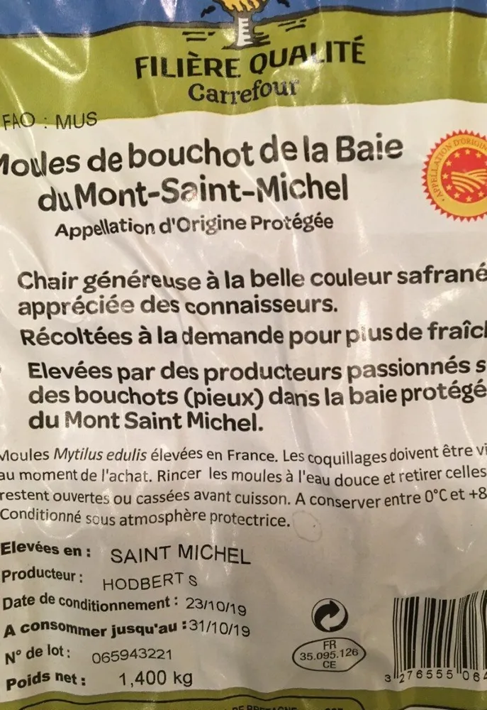 Moules de bouchot de la baie du Mont-St-Michel