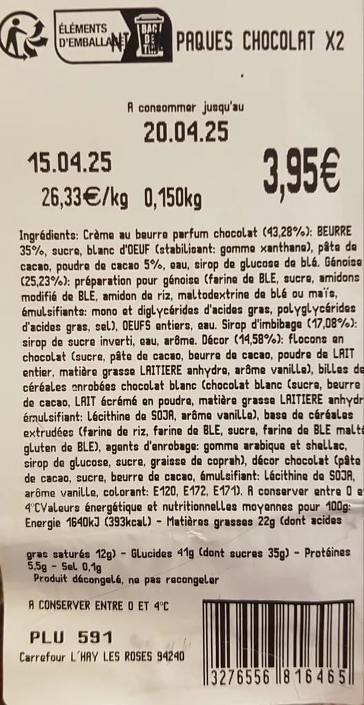 Nid de Pâques Chocolat