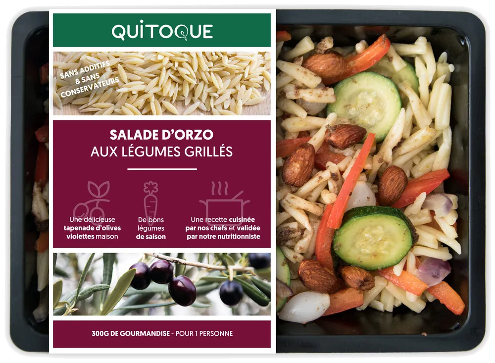 Salade d'orzo aux légumes grillés