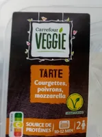 Carrefour VEGGIE tarte courgettes, poivrons, mozzarella