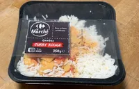 Gambas curry rouge