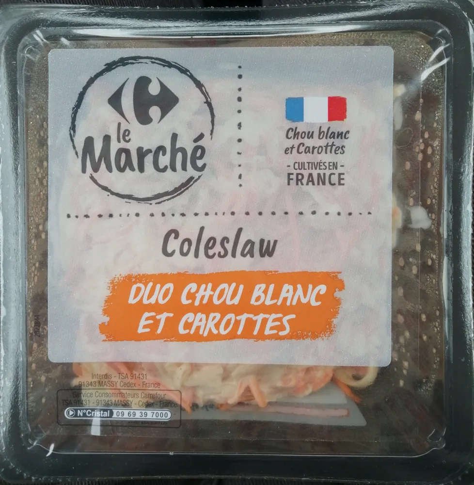 Coleslaw duo chou blanc et carottes