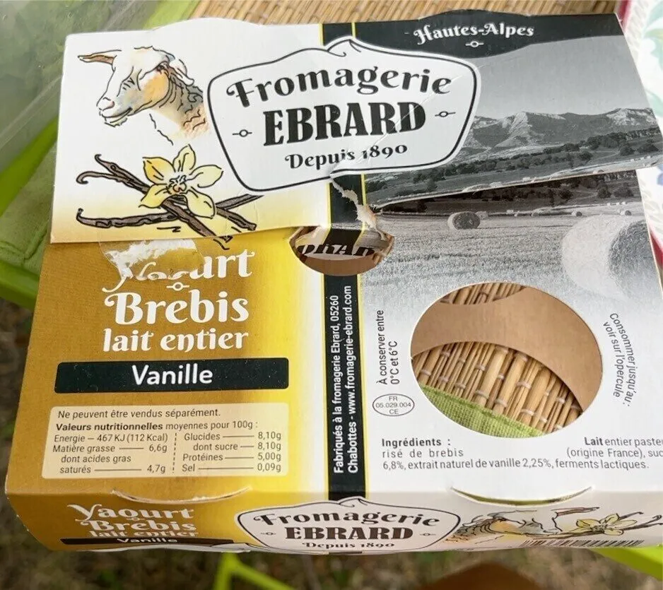 Yaourt de brebis Vanille
