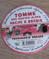 Tomme vache brebis Fromagerie Ebrard