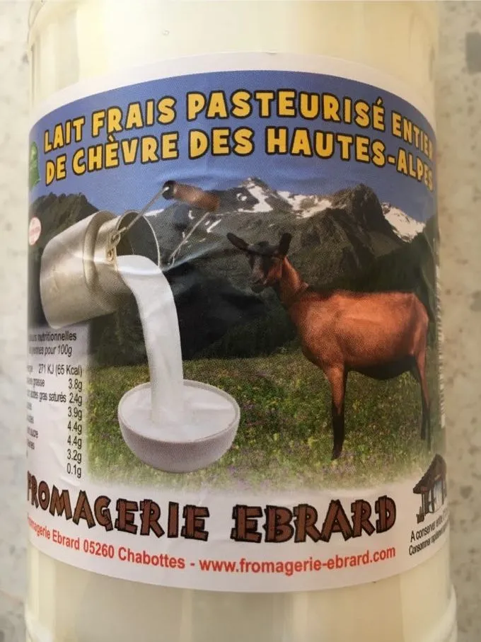 Lait Frais Pasteurisé Entier De Chèvre Des Hautes-Alpes (1L)