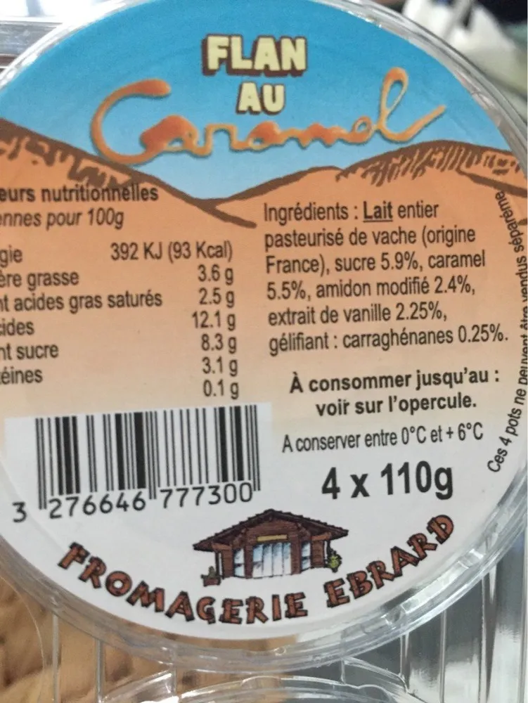 Flans au caramel FROMAGERIE EBRARD