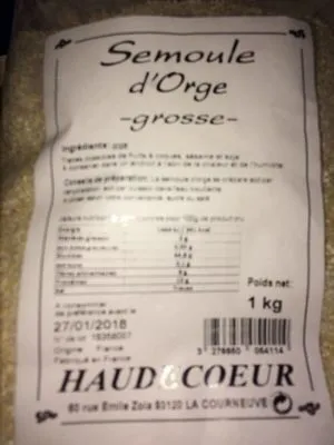 Semoule Orge Grosse 1 Kg,