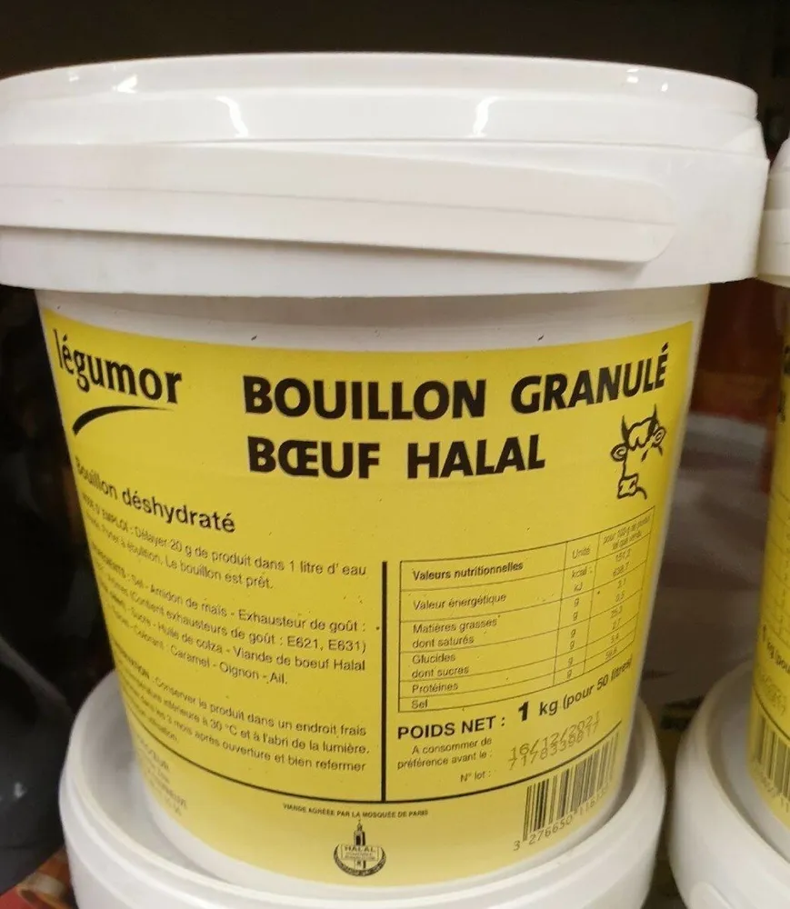 Bouillon granulé boeuf halal