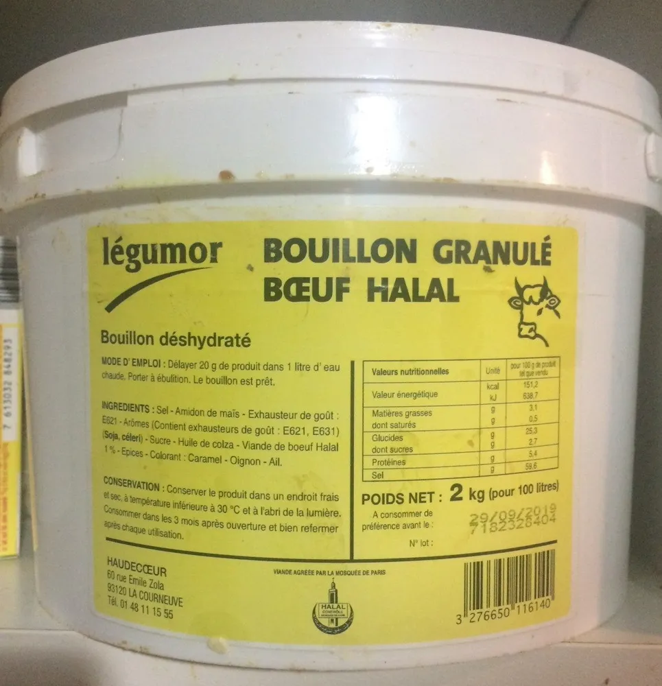 Bouillon Granulé Bœuf Halal