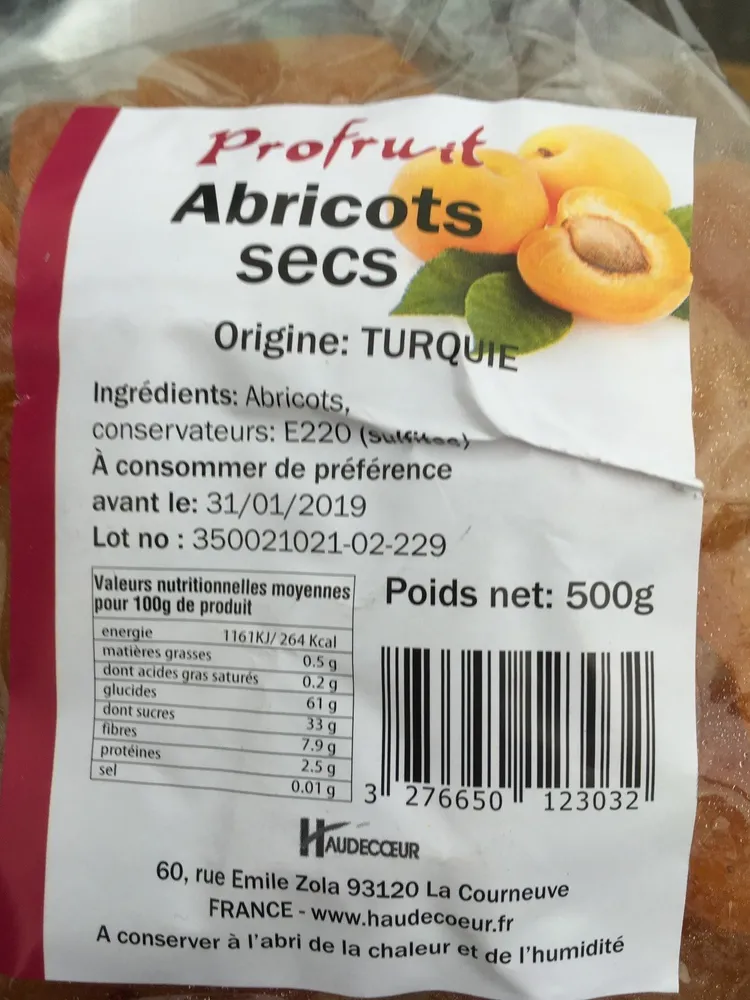 Abricots secs