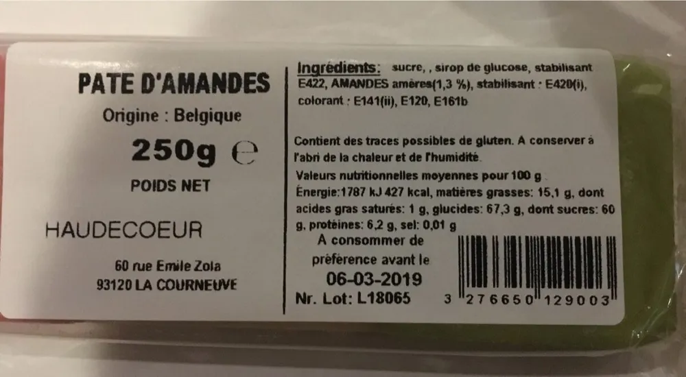 Pate d'amande