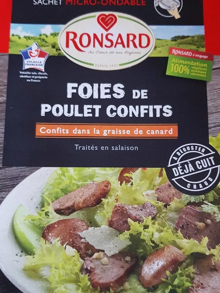 Foies de poulet confits