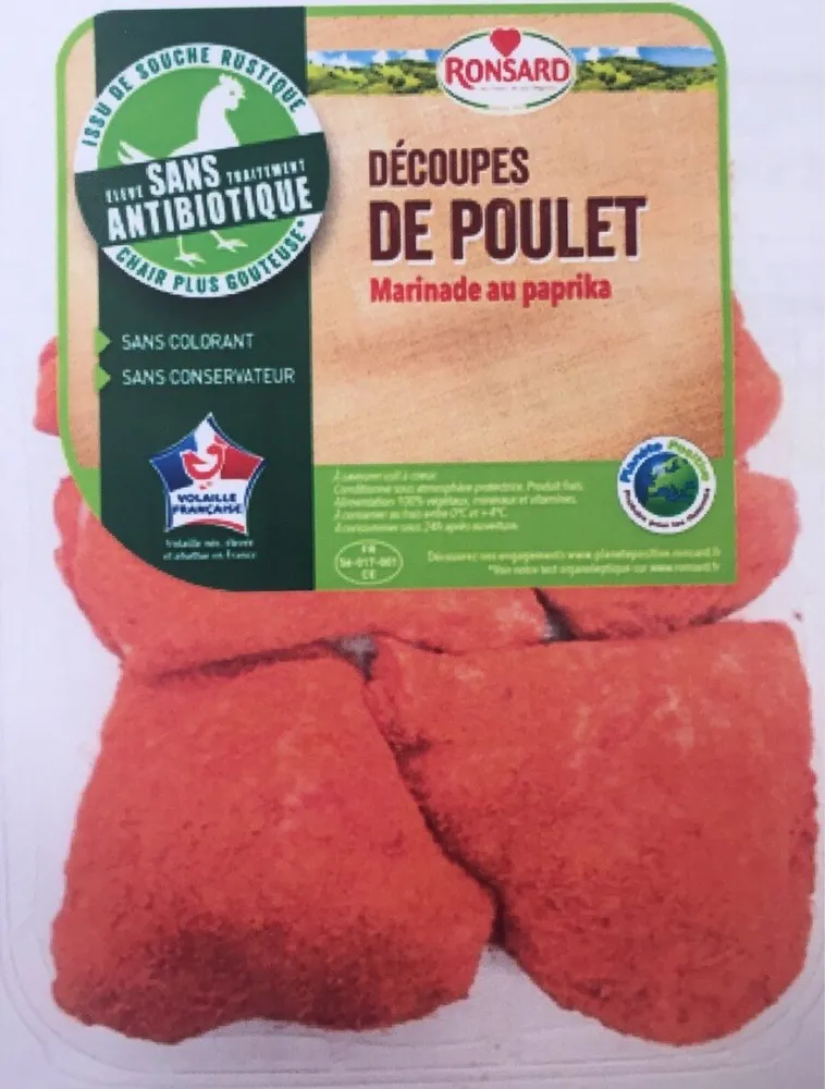 Plateau decoupe de poulet paprika