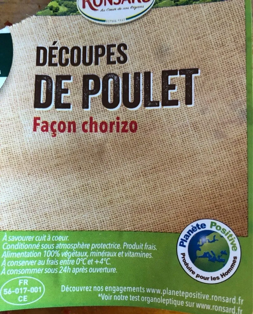 Decoupes de poulet façon chorizo