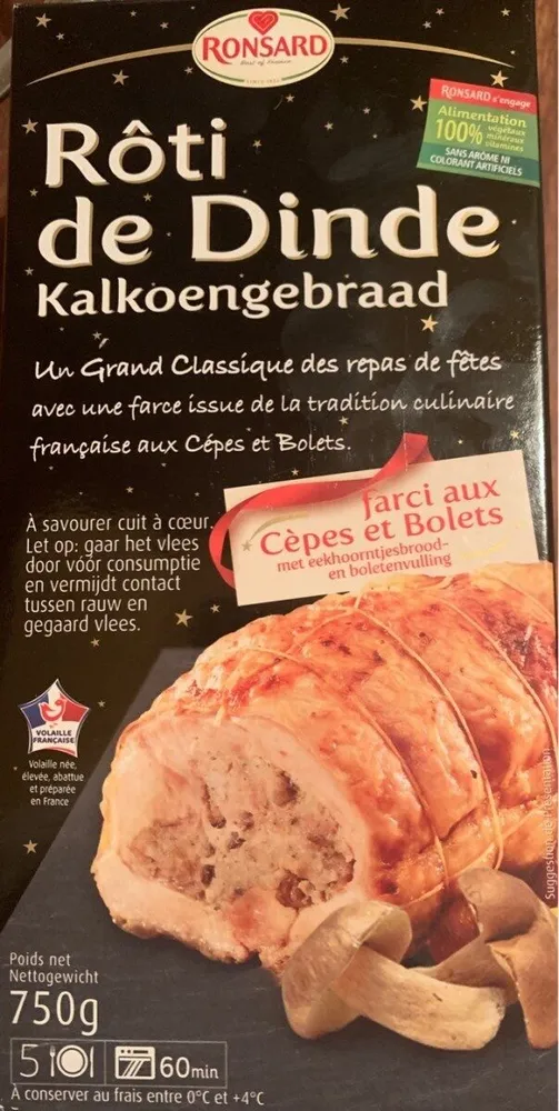 Rôti de Dinde farci cèpes Bolets