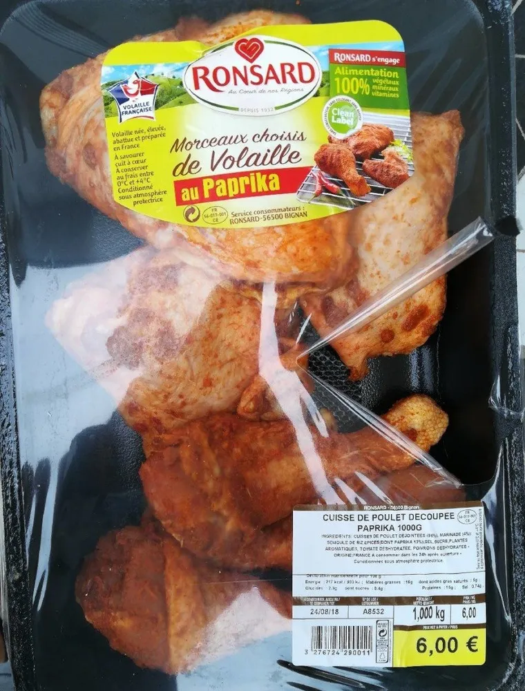 Morceaux choisis de volaille au paprika