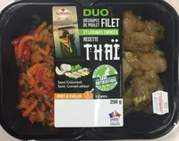 Duo de filet de poulet et légumes marinés recette thaï