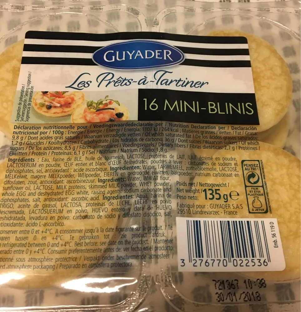 16 minis blinis