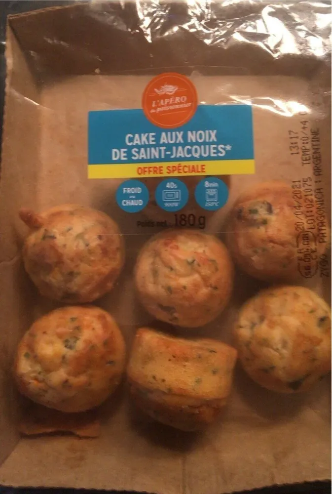 Mini cakes sales aux noix de saint jacques